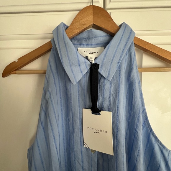 NWT Tuckernuck Blue Seersucker Sailor Dress Pomander Palace Size XL - Picture 8 of 11